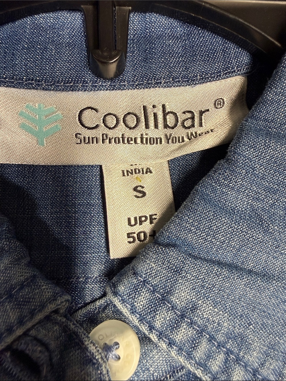 Coolibar Light Denim Long-Sleeve Shirt - Light Blue - Picture 2 of 10